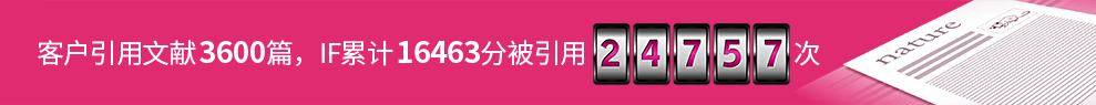 客户引用文献3600篇,IF合计16463,被引用24757次